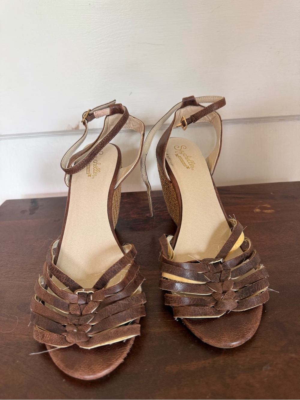 Seychelles woven wedge sandals